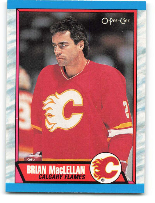 1989-90 O-Pee-Chee #208 Brian MacLellan  Calgary Flames  Image 1