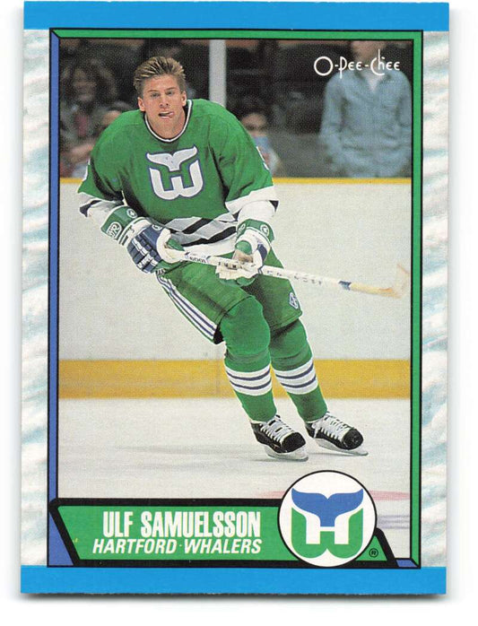 1989-90 O-Pee-Chee #210 Ulf Samuelsson  Hartford Whalers  Image 1