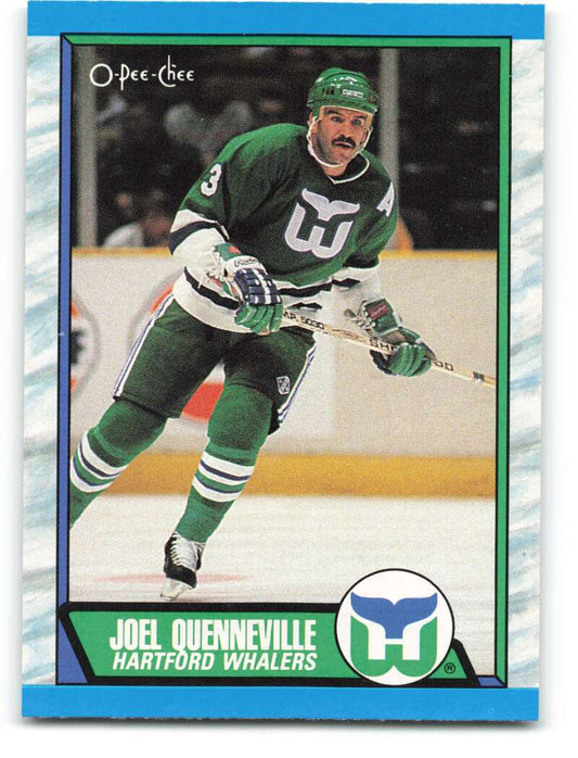 1989-90 O-Pee-Chee #211 Joel Quenneville UER  Hartford Whalers  Image 1