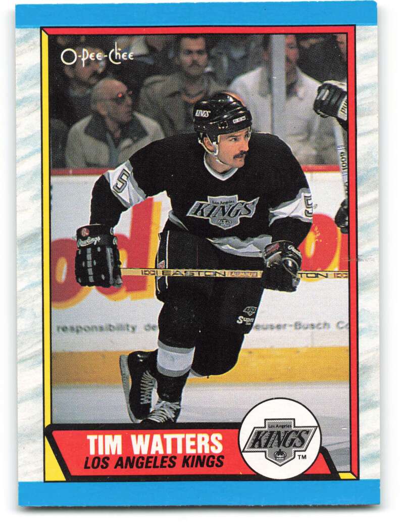 1989-90 O-Pee-Chee #212 Tim Watters  Los Angeles Kings  Image 1