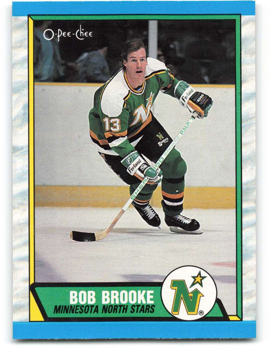 1989-90 O-Pee-Chee #215 Bob Brooke  Minnesota North Stars  Image 1