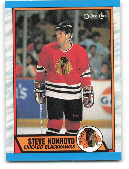1989-90 O-Pee-Chee #220 Steve Konroyd  Chicago Blackhawks  Image 1
