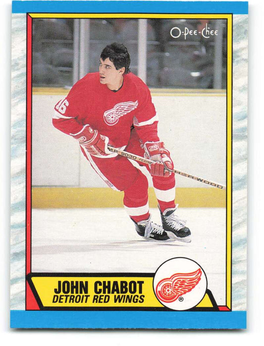 1989-90 O-Pee-Chee #225 John Chabot  Detroit Red Wings  Image 1