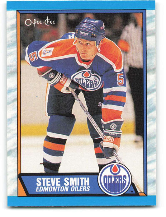 1989-90 O-Pee-Chee #228 Steve Smith  Edmonton Oilers  Image 1