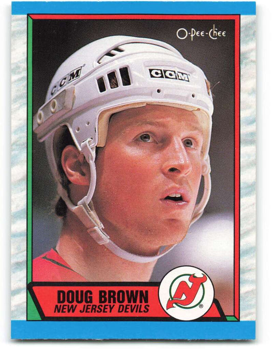1989-90 O-Pee-Chee #242 Doug Brown  New Jersey Devils  Image 1