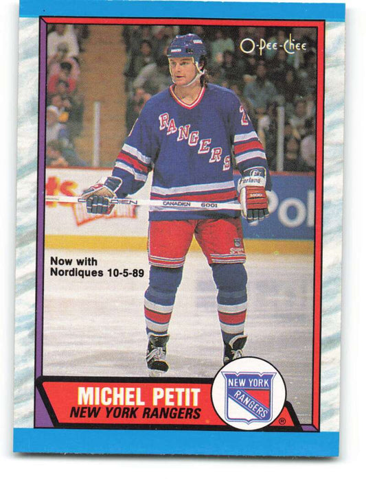 1989-90 O-Pee-Chee #251 Michel Petit  New York Rangers  Image 1