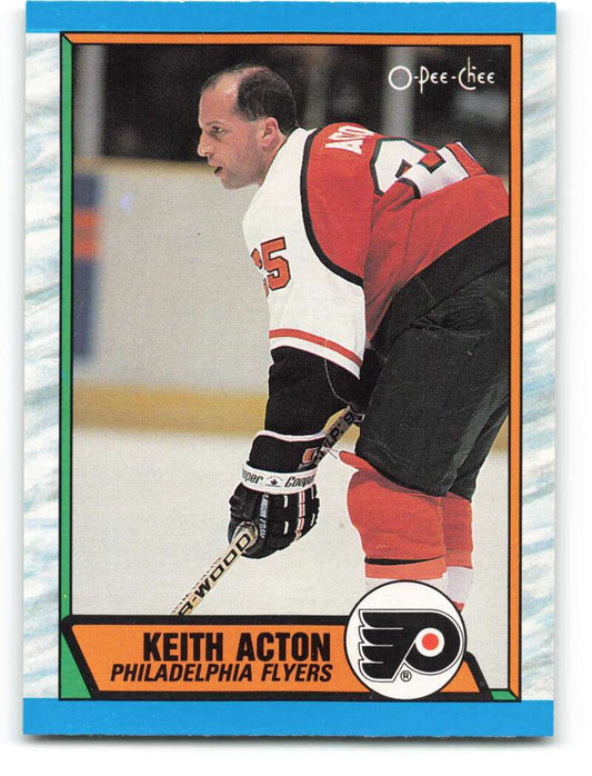 1989-90 O-Pee-Chee #254 Keith Acton  Philadelphia Flyers  Image 1