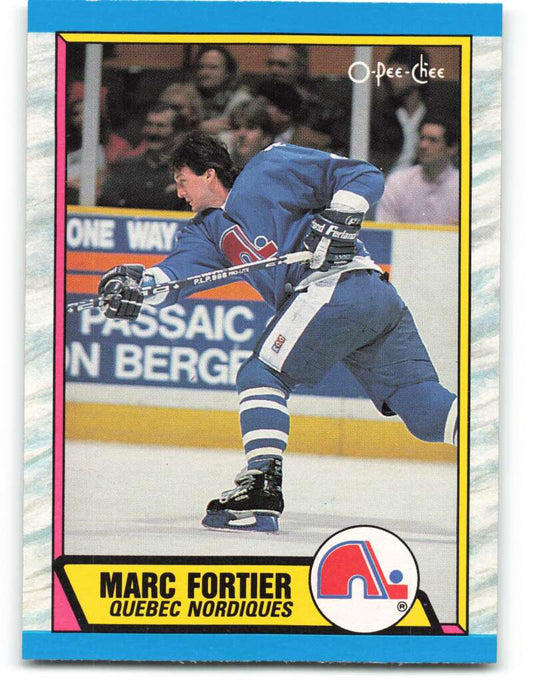 1989-90 O-Pee-Chee #262 Marc Fortier  RC Rookie Quebec Nordiques  Image 1