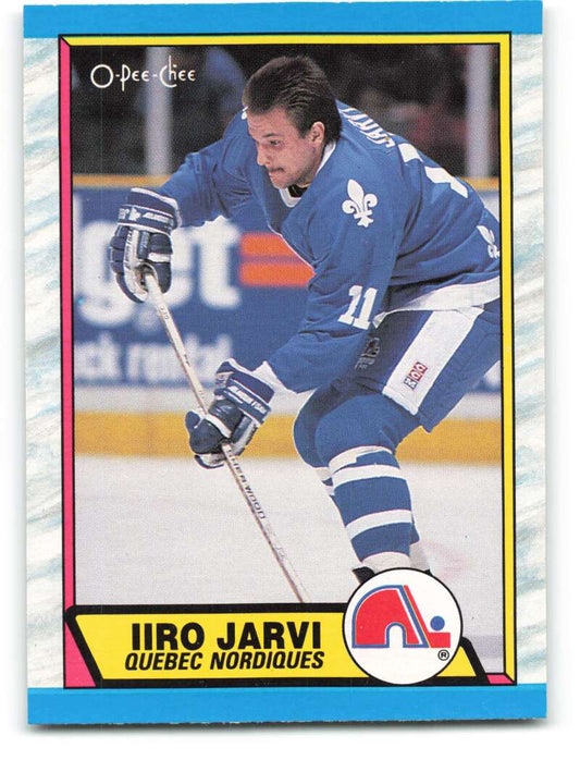 1989-90 O-Pee-Chee #264 Iiro Jarvi  RC Rookie Quebec Nordiques  Image 1