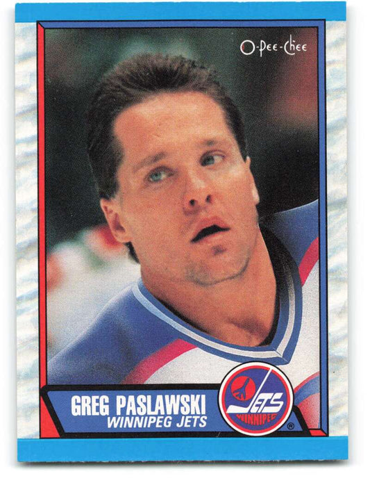 1989-90 O-Pee-Chee #268 Greg Paslawski  Winnipeg Jets  Image 1