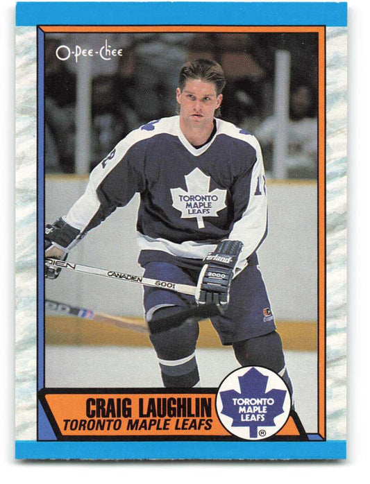 1989-90 O-Pee-Chee #275 Craig Laughlin  Toronto Maple Leafs  Image 1