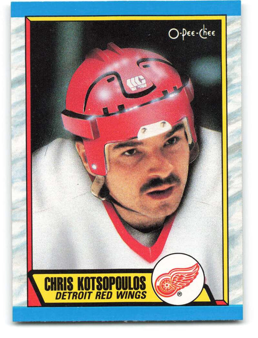 1989-90 O-Pee-Chee #279 Chris Kotsopoulos  Detroit Red Wings  Image 1
