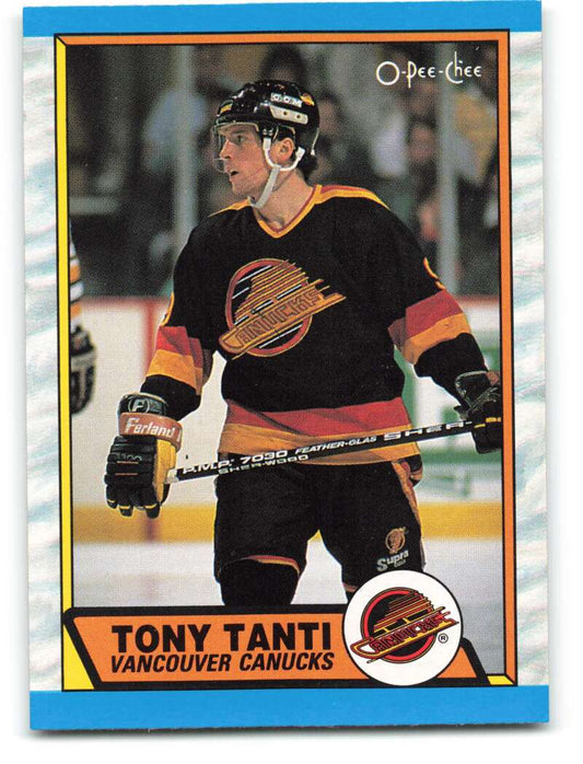 1989-90 O-Pee-Chee #280 Tony Tanti  Vancouver Canucks  Image 1