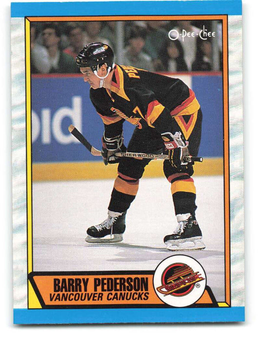 1989-90 O-Pee-Chee #281 Barry Pederson  Vancouver Canucks  Image 1