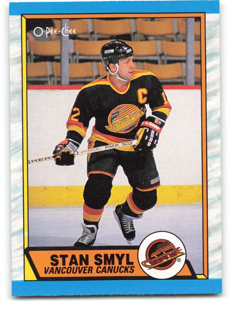 1989-90 O-Pee-Chee #283 Stan Smyl  Vancouver Canucks  Image 1