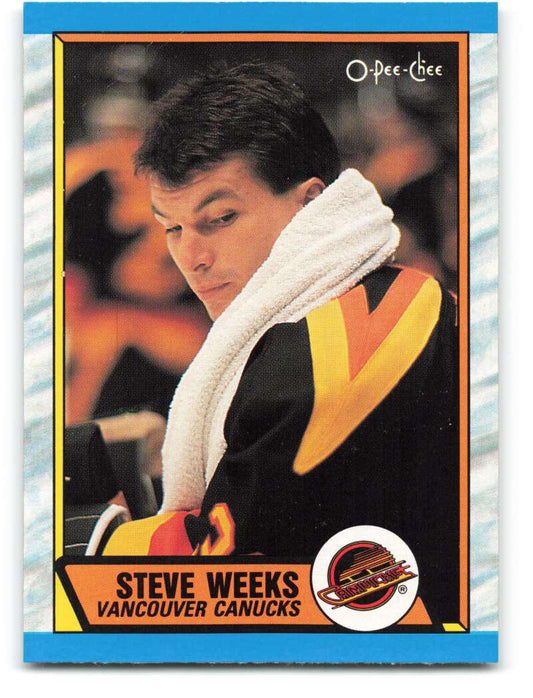 1989-90 O-Pee-Chee #285 Steve Weeks  Vancouver Canucks  Image 1