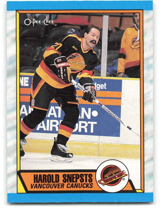 1989-90 O-Pee-Chee #286 Harold Snepsts  Vancouver Canucks  Image 1