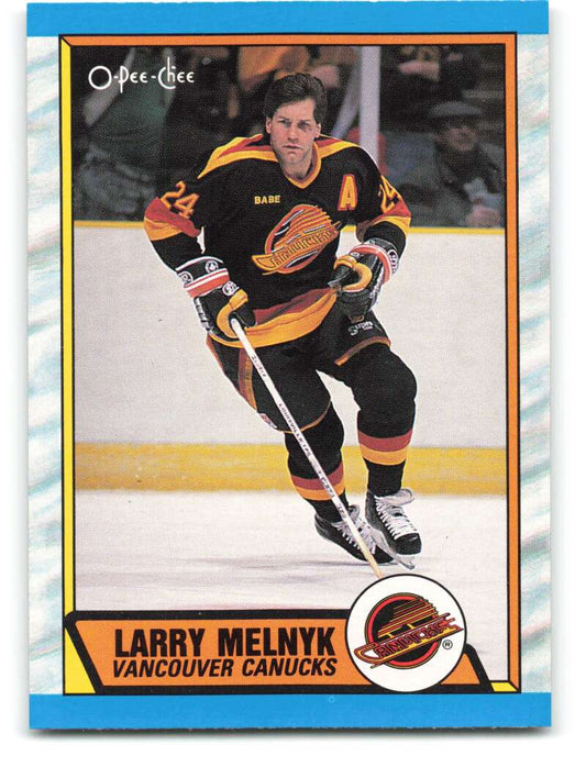 1989-90 O-Pee-Chee #288 Larry Melnyk  Vancouver Canucks  Image 1