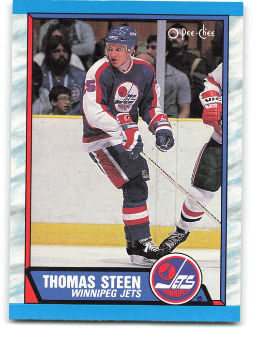 1989-90 O-Pee-Chee #290 Thomas Steen  Winnipeg Jets  Image 1