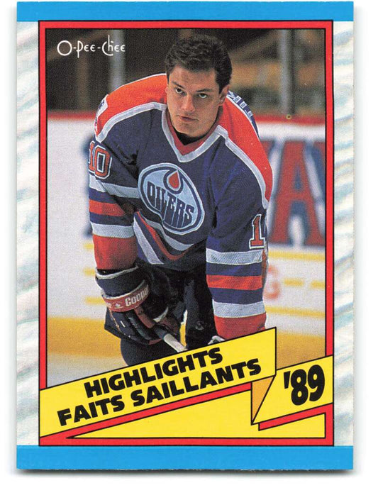 1989-90 O-Pee-Chee #328 Esa Tikkanen HL  Edmonton Oilers  Image 1