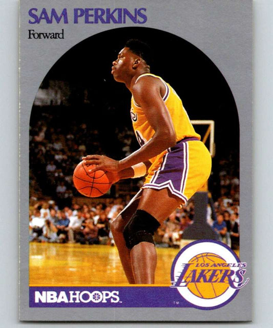 1990-91 Hopps Basketball #415 Sam Perkins  Los Angeles Lakers  Image 1