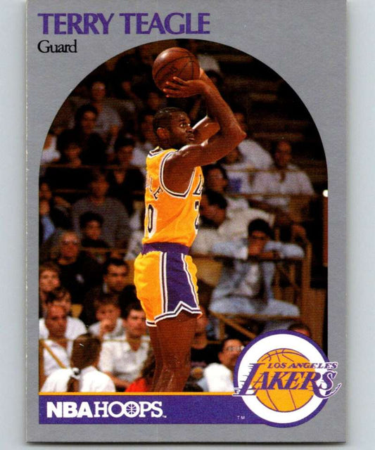 1990-91 Hopps Basketball #416 Terry Teagle  Los Angeles Lakers  Image 1