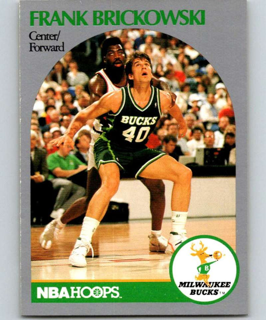 1990-91 Hopps Basketball #417 Frank Brickowski  Milwaukee Bucks  Image 1