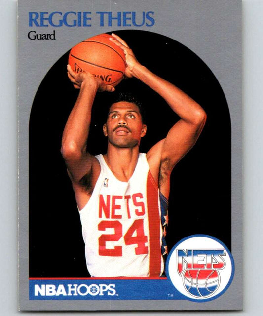 1990-91 Hopps Basketball #420 Reggie Theus  New Jersey Nets  Image 1