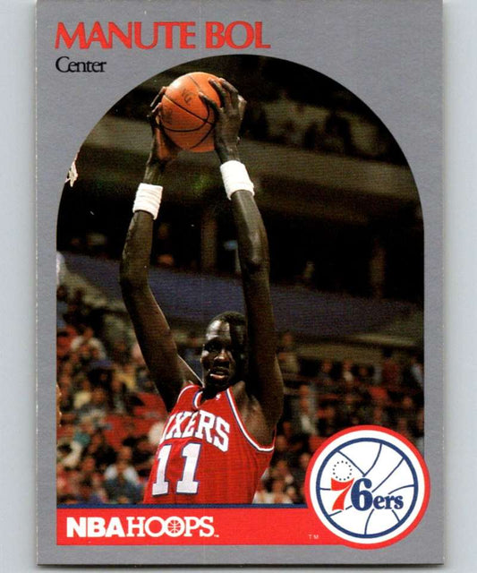 1990-91 Hopps Basketball #424 Manute Bol  Philadelphia 76ers  Image 1