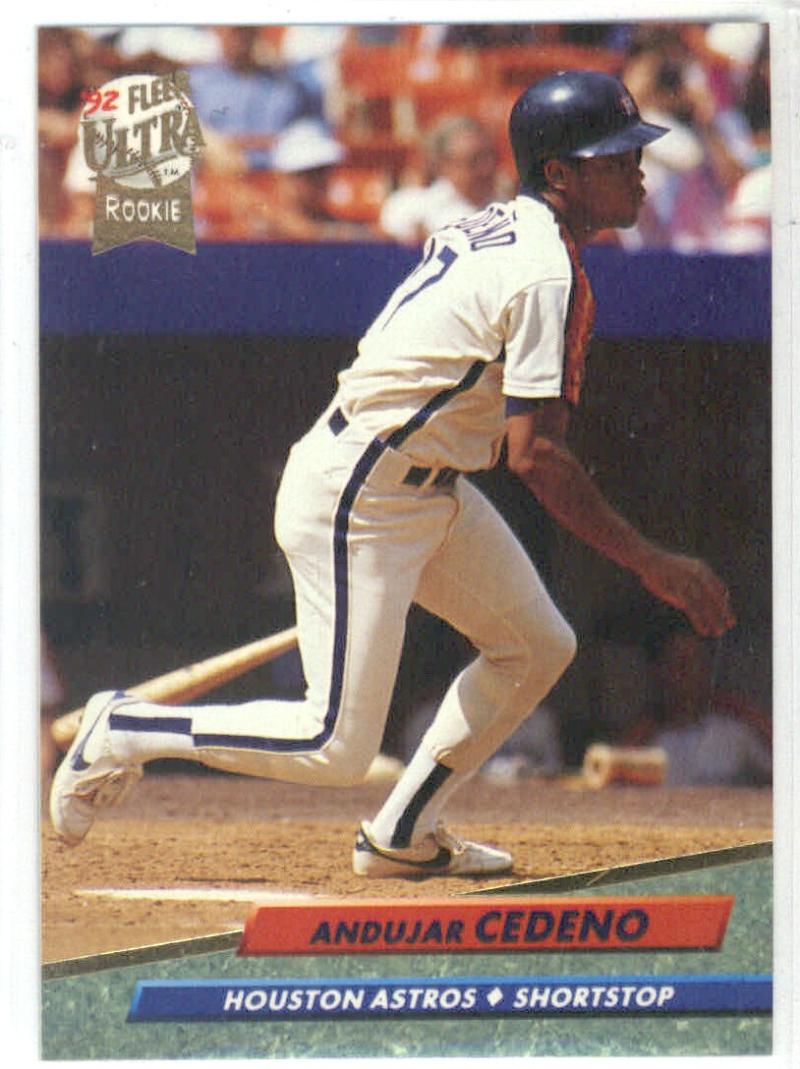 1992 Fleer Ultra Baseball #201 Andujar Cedeno  Houston Astros  Image 1