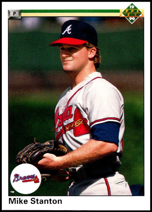 1990 Upper Deck Baseball #61 Mike Stanton  RC Rookie Atlanta Braves  Image 1
