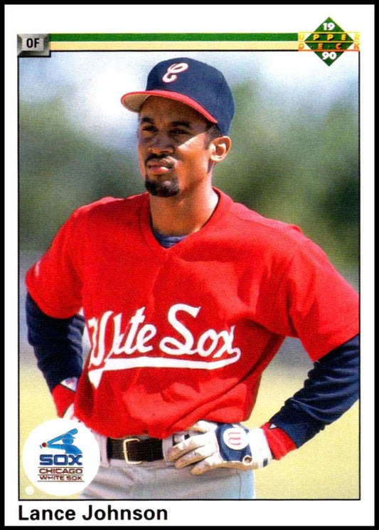 1990 Upper Deck Baseball #90 Lance Johnson  Chicago White Sox  Image 1