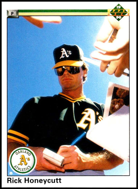 1990 Upper Deck Baseball #151 Rick Honeycutt  Oakland Athletics  Image 1
