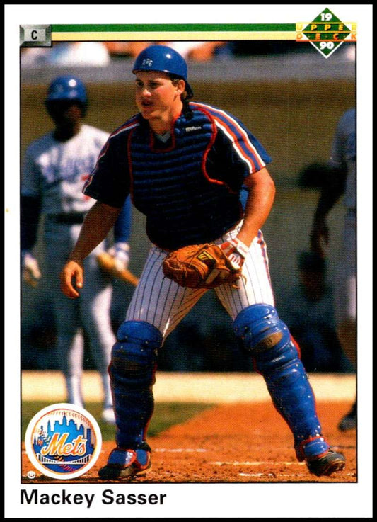 1990 Upper Deck Baseball #185 Mackey Sasser  New York Mets  Image 1