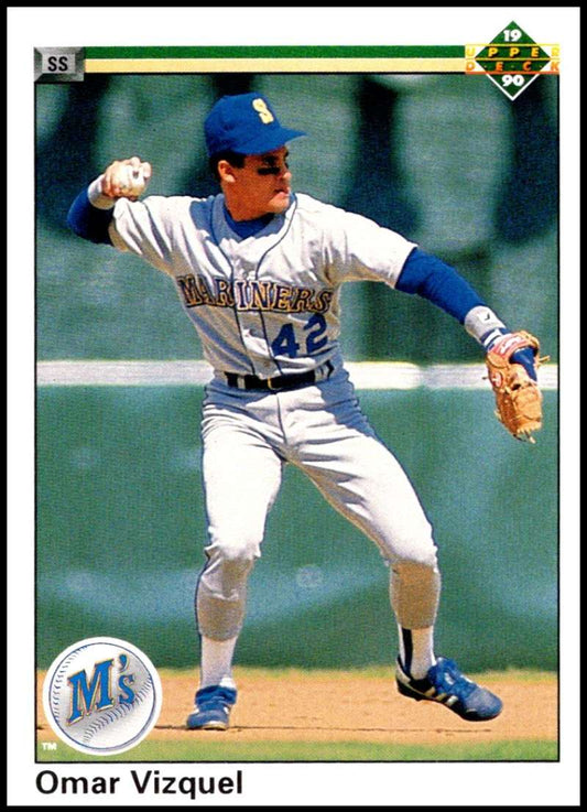 1990 Upper Deck Baseball #233 Omar Vizquel  Seattle Mariners  Image 1