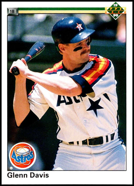 1990 Upper Deck Baseball #245 Glenn Davis  Houston Astros  Image 1