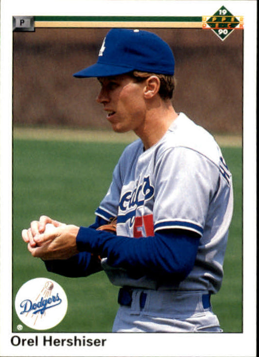 1990 Upper Deck Baseball #256 Orel Hershiser  Los Angeles Dodgers  Image 1