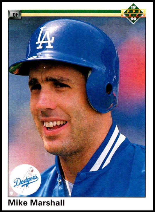 1990 Upper Deck Baseball #262 Mike Marshall  Los Angeles Dodgers  Image 1