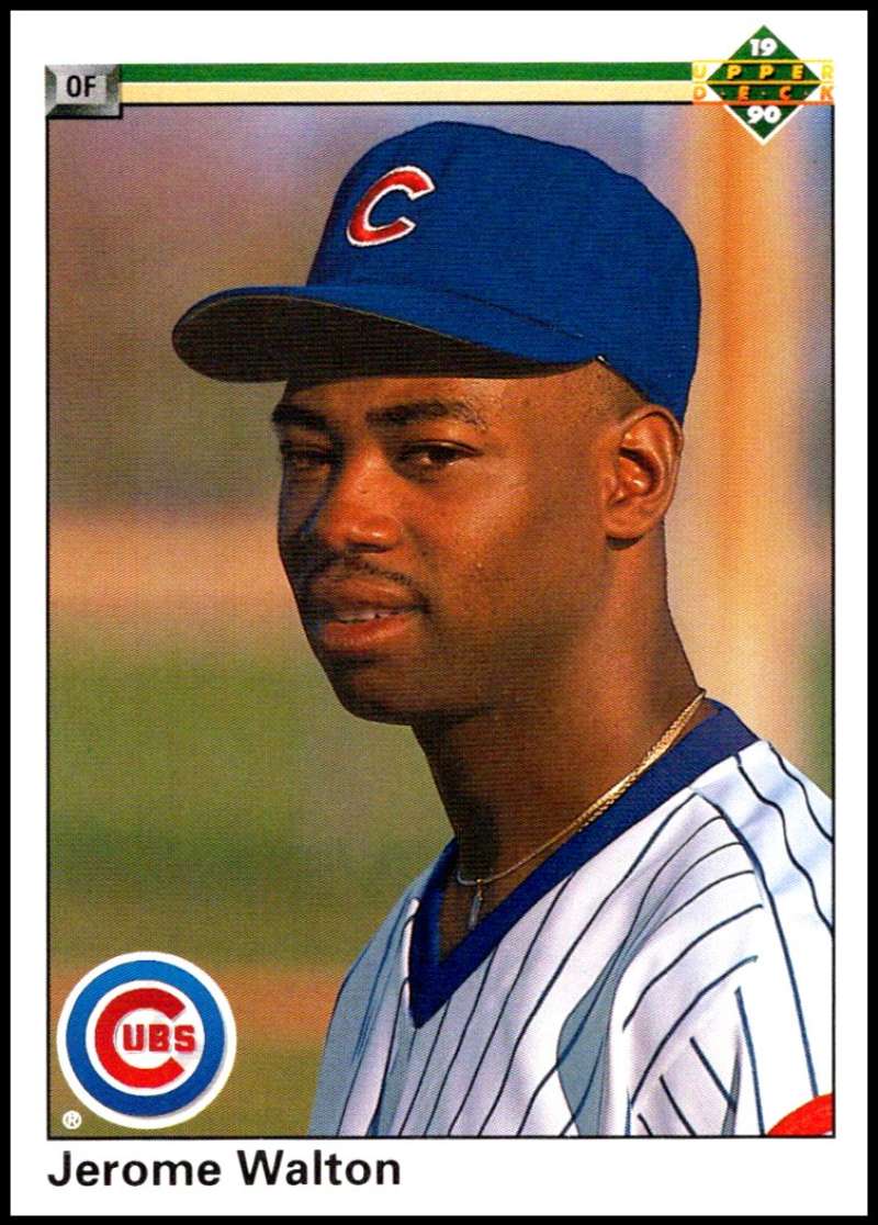 1990 Upper Deck Baseball #345 Jerome Walton UER  Chicago Cubs  Image 1