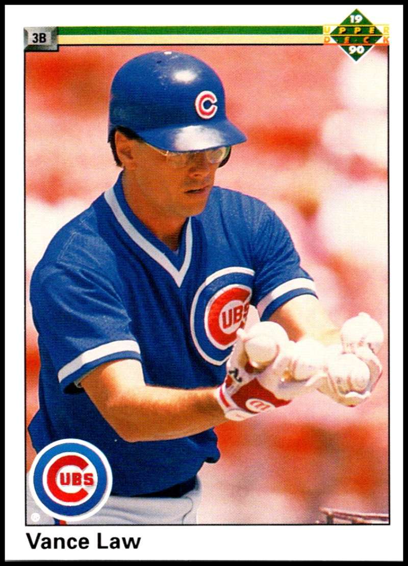 1990 Upper Deck Baseball #380 Vance Law  Chicago Cubs  Image 1