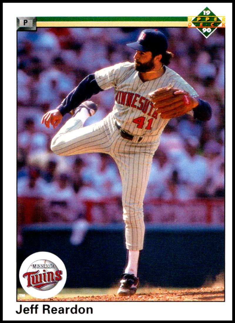 1990 Upper Deck Baseball #417 Jeff Reardon  Minnesota Twins  Image 1