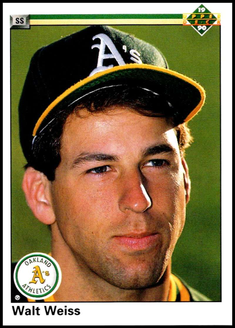 1990 Upper Deck Baseball #542 Walt Weiss  Oakland Athletics  Image 1