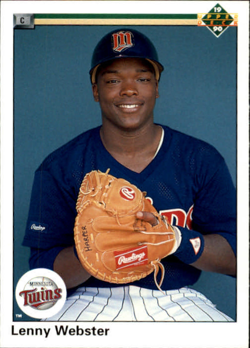 1990 Upper Deck Baseball #728 Lenny Webster  RC Rookie Minnesota Twins  Image 1