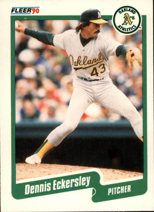1990 Fleer Baseball #6 Dennis Eckersley  Oakland Athletics  Image 1