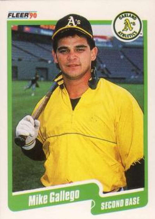 1990 Fleer Baseball #7 Mike Gallego  Oakland Athletics  Image 1