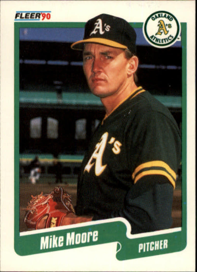 1990 Fleer Baseball #16 Mike Moore  Oakland Athletics  Image 1