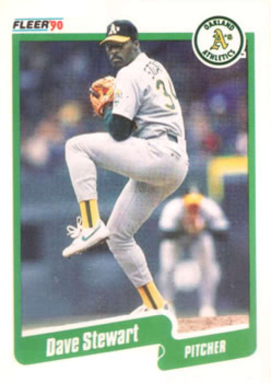 1990 Fleer Baseball #21 Dave Stewart  Oakland Athletics  Image 1