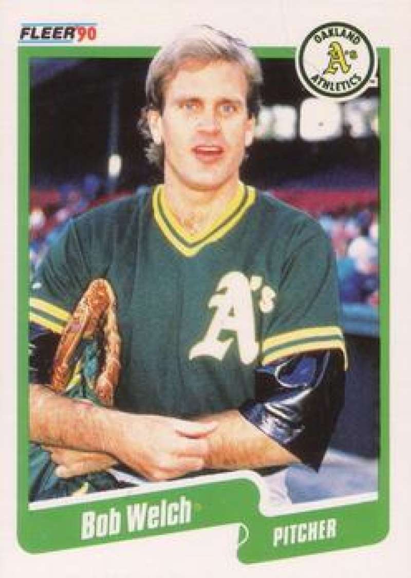 1990 Fleer Baseball #23 Bob Welch  Oakland Athletics  Image 1