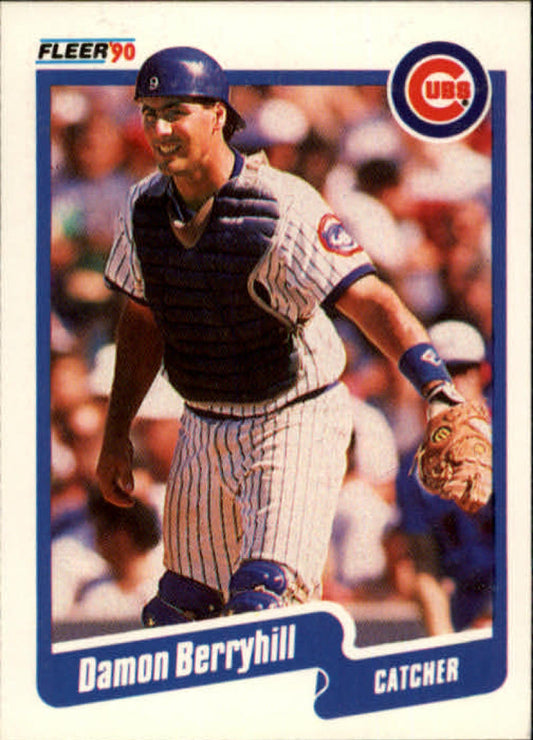 1990 Fleer Baseball #26 Damon Berryhill  Chicago Cubs  Image 1