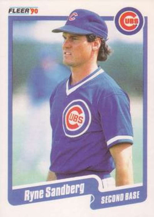 1990 Fleer Baseball #40 Ryne Sandberg  Chicago Cubs  Image 1
